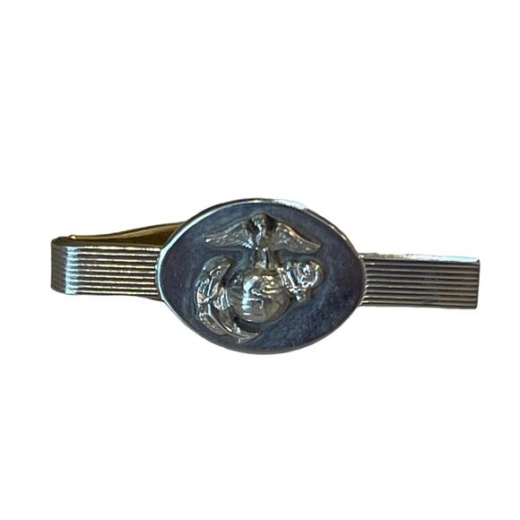 Vintage United States Marine Corps Tie Clip Bar Clasp USED - Picture 2 of 2